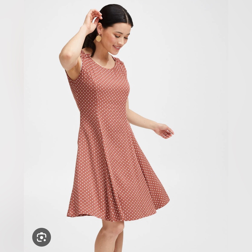 Peachymama Rust Polka Dot Nursing dress, size M